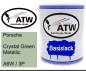 Preview: Porsche, Crystal Green Metallic, A6W / 3P: 1L Lackdose, von ATW Autoteile West.